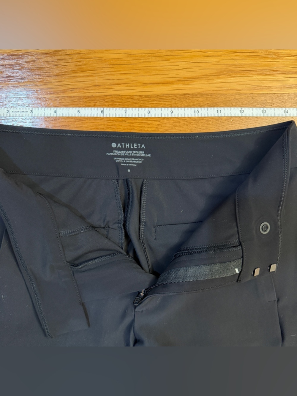 Athleta Stellar Flare Trouser Black - Size 6 Pants 32" inseam - Picture 5 of 8